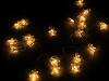 LED světelný řetěz baňky, hvězdy na baterie
