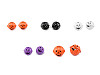 Campanellini, motivo: zucca di Halloween, dimensioni: Ø 30, 40 mm