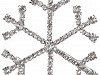 Copo de nieve con pedrería, adorno de Navidad para colgar Ø6,5 cm