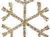 Copo de nieve con pedrería, adorno de Navidad para colgar Ø6,5 cm