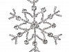 Copo de nieve con pedrería, adorno de Navidad para colgar Ø8,3 cm