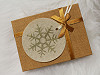 Étiquette de Noël « Merry Christmas » (« Joyeux Noël »), Flocon de Neige, Ø 10 cm