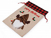 Christmas / Santa Claus Bag 38x55 cm jute imitation