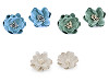 Fiore in tessuto, da incollare, dimensioni: Ø 5 cm