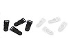 Pinces/clips métalliques pour jarretelles, largeur 10 mm