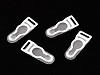 Pinces/clips métalliques pour jarretelles, largeur 10 mm