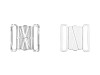 Plastic Swimwear Fastener Buckle / Bikini Bra Clip, width 25 mm 