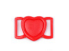 Plastic Swimsuit Clasp Fastening 20 mm, Heart 