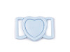 Chiusura con fibbia per costume da bagno, in plastica, dimensioni: 20 mm, motivo: cuore 