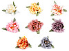 Boutons de fleurs artificiels, Ø 6 cm