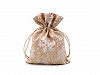 Brocade Gift Bag 13x18 cm, Snowflakes