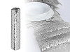 Pavučinka / štola / běhoun dekorační s glitry šíře 24 cm