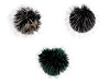 Fur Pom Pom with Loop Ø12 cm