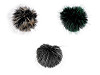 Pompon en fourrure avec boucle, Ø 12 cm
