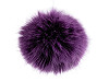 Pompon en fourrure avec boucle, Ø 11 cm