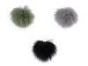 Pompon futerkowy z pętelką Ø8 cm