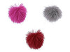 Pompon futerkowy z pętelką Ø8 cm