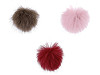 Pompon futerkowy z pętelką Ø8 cm