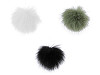 Pompon en fourrure avec boucle, Ø 8 cm