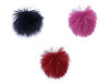 Fur Pom Pom with Loop Ø8 cm