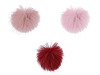 Pompon en fourrure avec boucle, Ø 8 cm