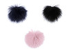 Pompon din blană cu buclă Ø8 cm