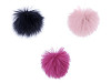 Pompon futerkowy z pętelką Ø8 cm