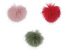 Pompon en fourrure avec boucle, Ø 8 cm