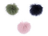 Pompon futerkowy z pętelką Ø8 cm