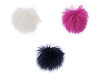 Fur Pom Pom with Loop Ø8 cm
