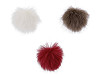 Pompon futerkowy z pętelką Ø8 cm