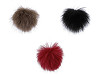 Fur Pom Pom with Loop Ø8 cm