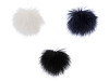 Pompon en fourrure avec boucle, Ø 8 cm