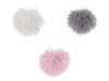 Pompon din blană cu buclă Ø8 cm