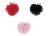 Fur Pom Pom with Loop Ø8 cm