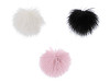 Pompon futerkowy z pętelką Ø8 cm