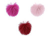 Pompon en fourrure avec boucle, Ø 8 cm