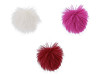 Pompón de pelo con lazo Ø8 cm