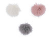 Pompon en fourrure avec boucle, Ø 8 cm