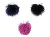 Fur Pom Pom with Loop Ø8 cm