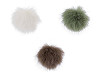 Pompon en fourrure avec boucle, Ø 8 cm