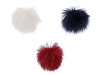 Pompon en fourrure avec boucle, Ø 8 cm