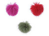 Fur Pom Pom with Loop Ø8 cm