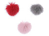 Fur Pom Pom with Loop Ø8 cm