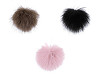 Pompon futerkowy z pętelką Ø8 cm