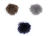 Fur Pom Pom with Loop Ø8 cm