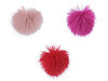 Fur Pom Pom with Loop Ø8 cm