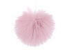 Fur Pom Pom with Loop Ø8 cm