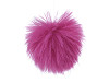 Pompon en fourrure avec boucle, Ø 8 cm