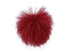 Fur Pom Pom with Loop Ø8 cm